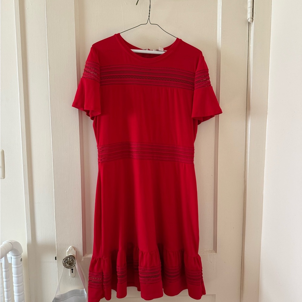 Michael Kors Red Short Sleeve Dress